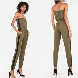 Express Strapless Jumpsuit Olive NWT